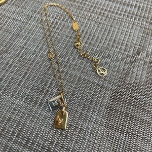 AUTHENTIC Louis Vuitton Two Tone Nanogram Necklace